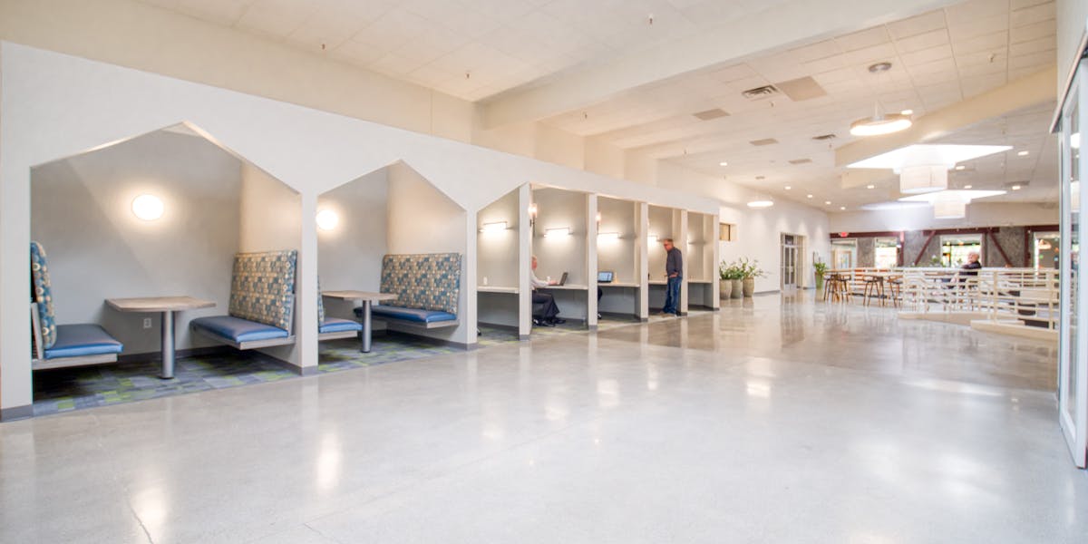 Photo of Common Area Booths and Seating Area - by the hour