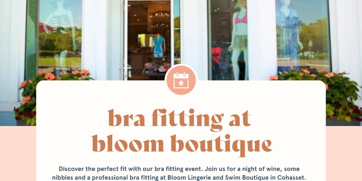 Bra Fitting at Bloom Boutique Events The Collective Co