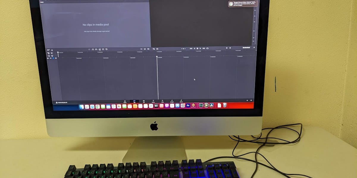 Photo of iMac (intel) editing computer